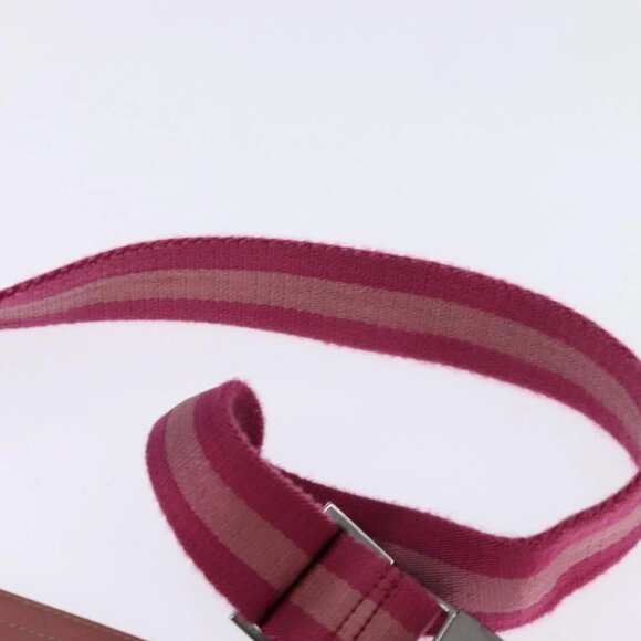 GUCCI GG Canvas Sherry Line Waist Bag Beige Pink Silver 28566 Auth 144532 - Picture 8 of 16